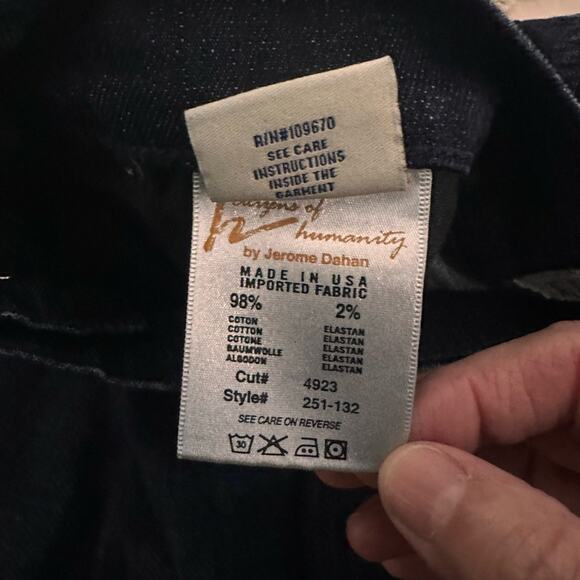 Citizens of Humanity Hutton #251 Stretch High Rise Wide Leg Dark Denim Jeans, 26 - Picture 8 of 9